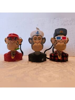 3 Bored of Directors Collectible Keychain/bag Clip Bored Ape from Blind Bag NEW